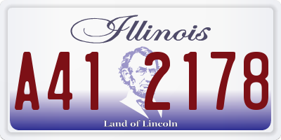 IL license plate A412178