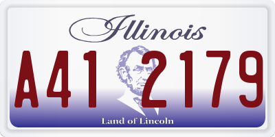 IL license plate A412179