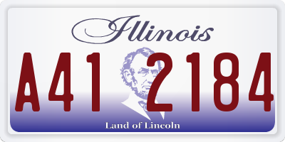 IL license plate A412184