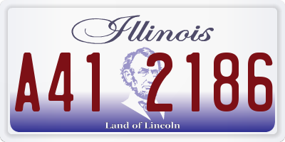 IL license plate A412186