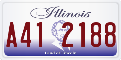 IL license plate A412188