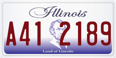 IL license plate A412189