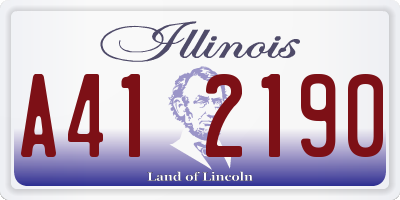IL license plate A412190