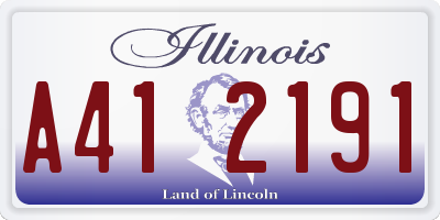 IL license plate A412191