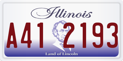 IL license plate A412193
