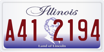 IL license plate A412194