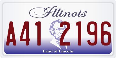 IL license plate A412196