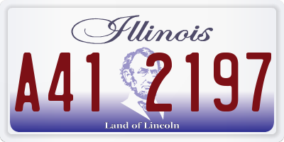 IL license plate A412197
