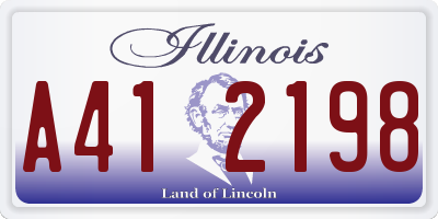 IL license plate A412198