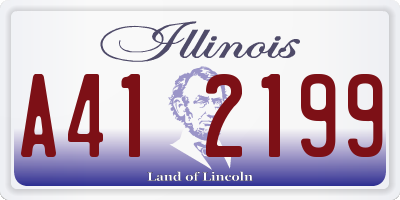 IL license plate A412199