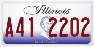 IL license plate A412202