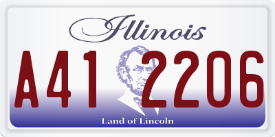IL license plate A412206