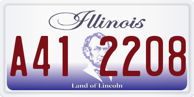 IL license plate A412208