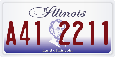 IL license plate A412211