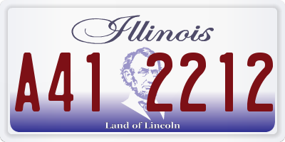 IL license plate A412212