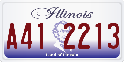 IL license plate A412213
