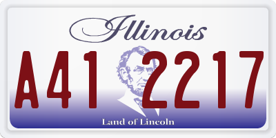 IL license plate A412217
