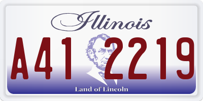 IL license plate A412219