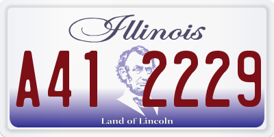 IL license plate A412229