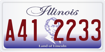 IL license plate A412233