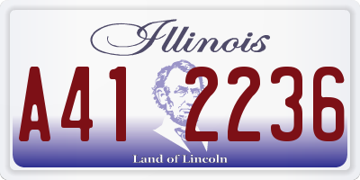 IL license plate A412236