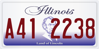 IL license plate A412238