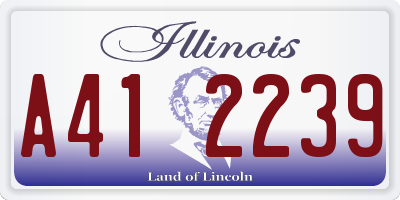 IL license plate A412239