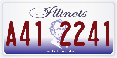 IL license plate A412241