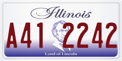 IL license plate A412242