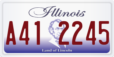 IL license plate A412245
