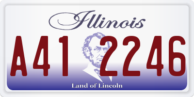 IL license plate A412246