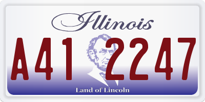 IL license plate A412247