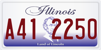 IL license plate A412250