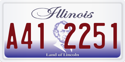 IL license plate A412251