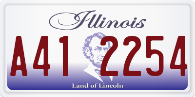 IL license plate A412254