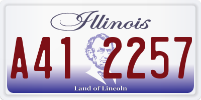 IL license plate A412257