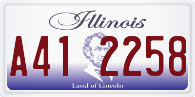 IL license plate A412258