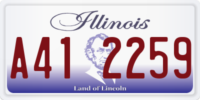 IL license plate A412259