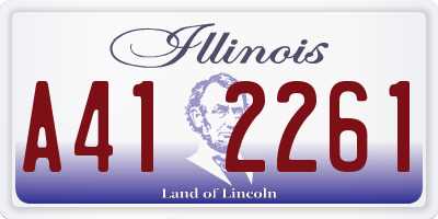 IL license plate A412261