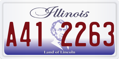 IL license plate A412263