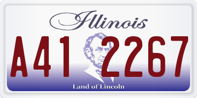 IL license plate A412267