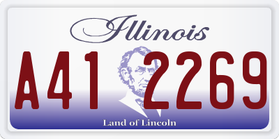 IL license plate A412269