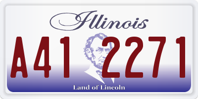 IL license plate A412271