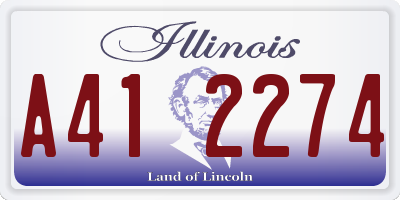 IL license plate A412274