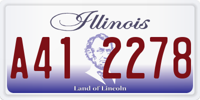 IL license plate A412278