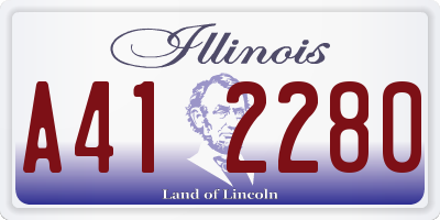 IL license plate A412280
