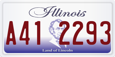 IL license plate A412293