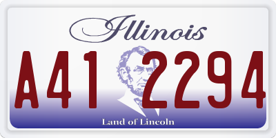 IL license plate A412294