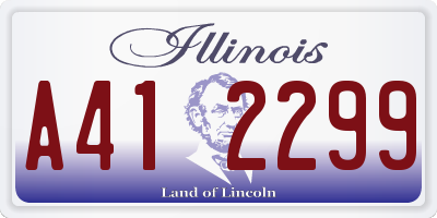 IL license plate A412299