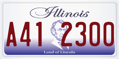 IL license plate A412300